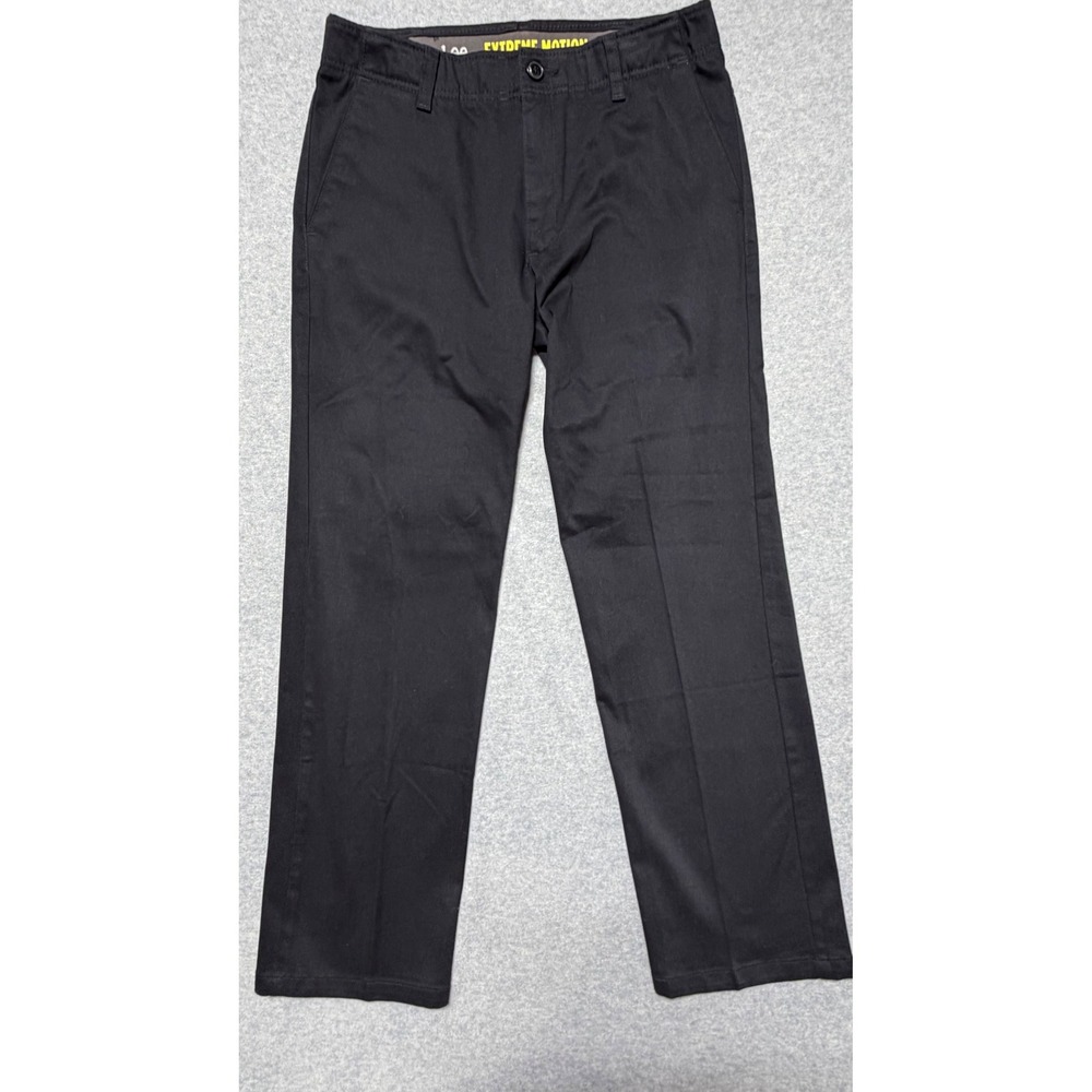 Lee Extreme‎ Motion Mens Black Chino Pants Straight Fit Stretch 32x30 104272435